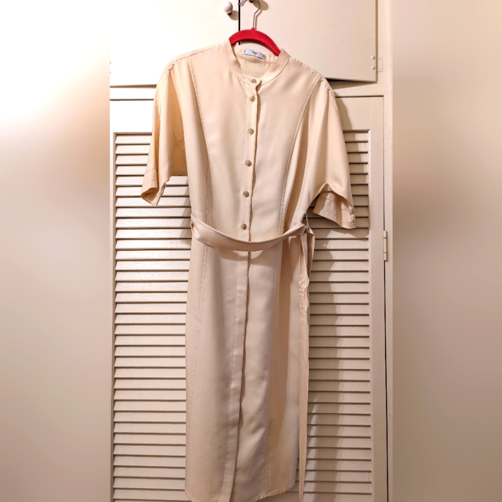 Cream Shirt Dress